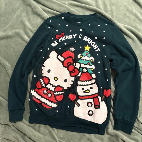 Hello Kitty “Be Merry & Bright” Christmas Sweatshirt - Picture 1 of 7